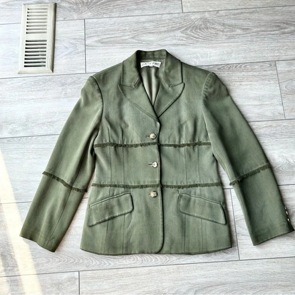 Lolly Pop Pure Silk Fringe  Trim Blazer - Picture 4 of 14